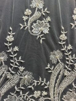 Ivory Beaded Lace - Martha -Bridal Fabric Shop Martha