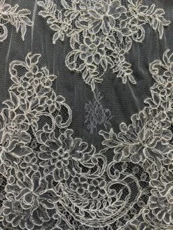 Champagne Corded Lace - Millicent -Bridal Fabric Shop Milicent