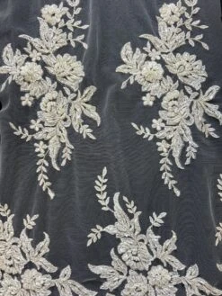 Ivory Beaded Lace - Nicole 29 Ivory Beaded Lace - Nicole -Bridal Fabric Shop NIcole