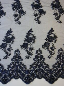Front Page 5 Front Page -Bridal Fabric Shop NavyBeadedLace Pilar