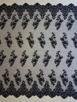 Navy Beaded Lace - Pilar 11 Navy Beaded Lace - Pilar -Bridal Fabric Shop NavyBeadedLace Pilar fullwidth