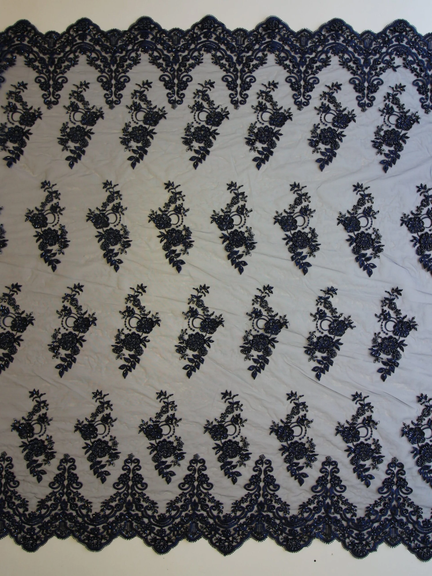 Navy Beaded Lace - Pilar 5 Navy Beaded Lace - Pilar - Image 5