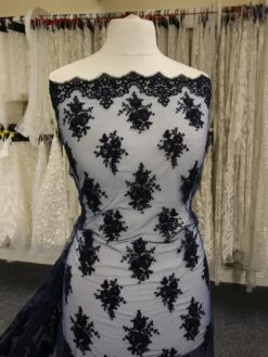 Navy Corded Lace - Janis -Bridal Fabric Shop NavyLace Janis db121708 a4a7 458b b058 b26ebfa44dd6