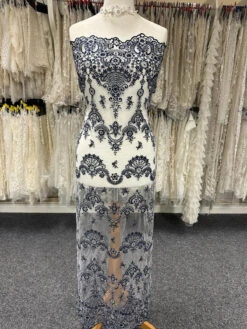 Navy Sequin Lace - Ruby