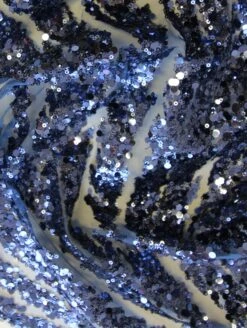 Navy Sequin Glitter Lace - Divine -Bridal Fabric Shop NavySequinLace Divine 1