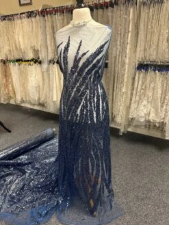 Navy Sequin Glitter Lace - Divine -Bridal Fabric Shop NavySequinLace Divine 07b1e032 8679 4f4c a14f dd0c9f3be3e9