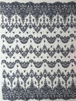 Navy Sequin Lace - Ruby -Bridal Fabric Shop NavySequinLace Ruby fullwidth