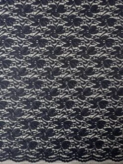 Navy Stretch Glitter Lace - Vindication