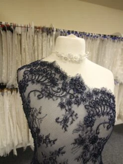 Navy Beaded Lace - O'Hara 7 Navy Beaded Lace - O'Hara -Bridal Fabric Shop Navylace O hara