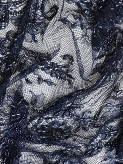 Navy Beaded Lace - O'Hara 8 Navy Beaded Lace - O'Hara -Bridal Fabric Shop O HaraNavy