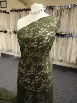 Olive Corded Lace - Shannon 9 Olive Corded Lace - Shannon -Bridal Fabric Shop OliveGreenLace Shannon