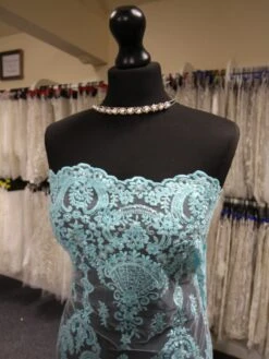 Turquoise Lace - Ruby -Bridal Fabric Shop ParadiseBlueLace Ruby