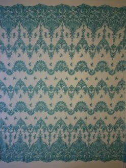 Turquoise Lace - Ruby -Bridal Fabric Shop ParadiseBlueLace Ruby FullWidth