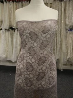 Pewter Grey Corded Lace - Sinead -Bridal Fabric Shop PewterLace Sinead