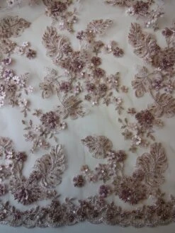 Pink 3D Lace – Johnnie -Bridal Fabric Shop Pink3DLace Johnnie