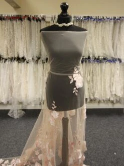 Pink 3D Lace - Rebecca -Bridal Fabric Shop Pink3Dlace Rebecca