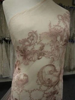 Pink Embroidery Lace - Sortil -Bridal Fabric Shop PinkEmbroideredLace Sortil jpg e2b76acd 504e 49c3 845d a4ea5e92be0a