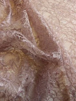 Pink Raschel Lace - Ezra -Bridal Fabric Shop PinkLace Ezra