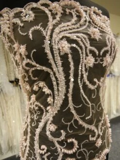 Blush Flower Lace - Makayla -Bridal Fabric Shop PinkLace Makayla