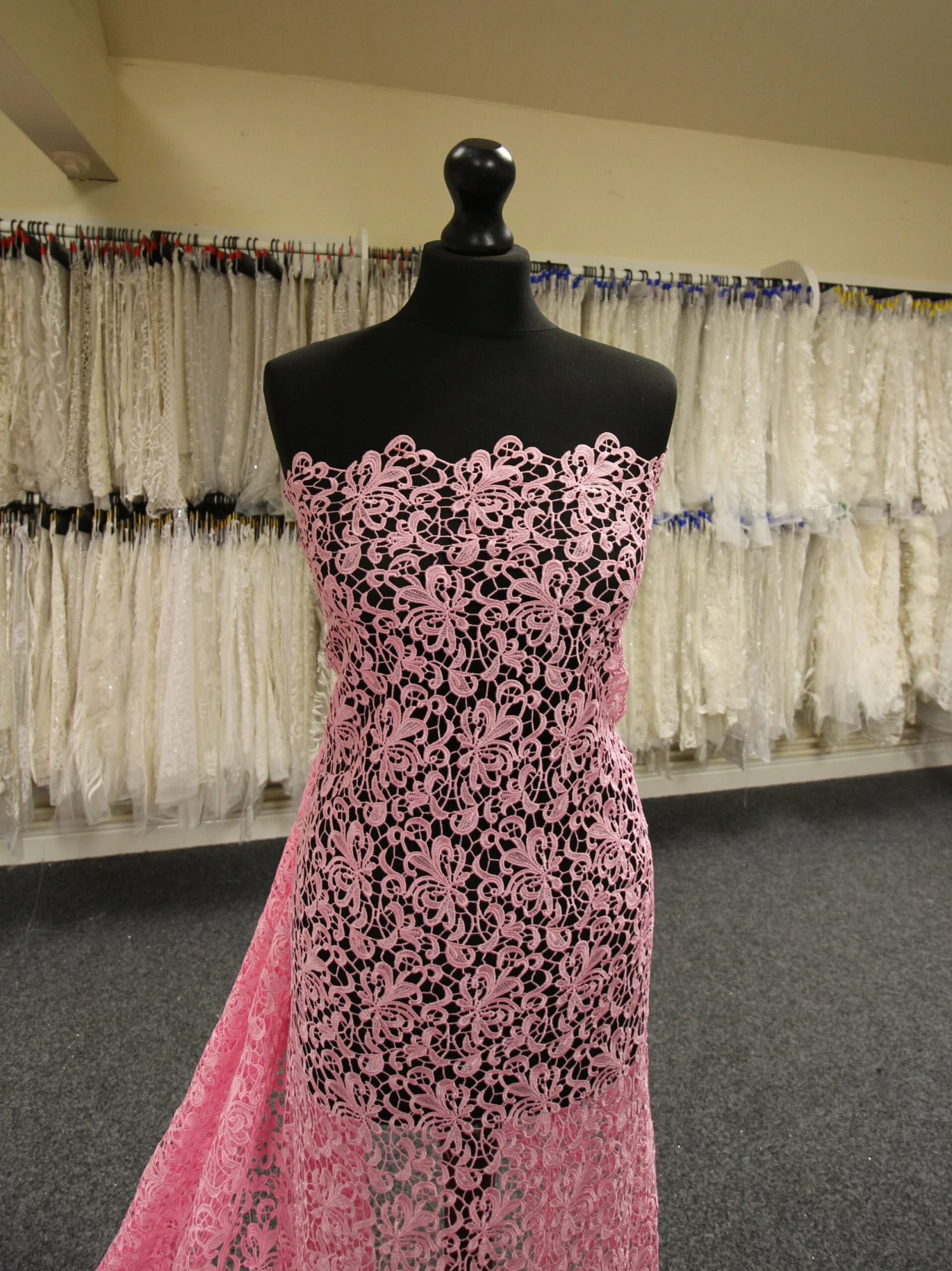 Pink Guipure Lace - Reese 4 Pink Guipure Lace - Reese - Image 4