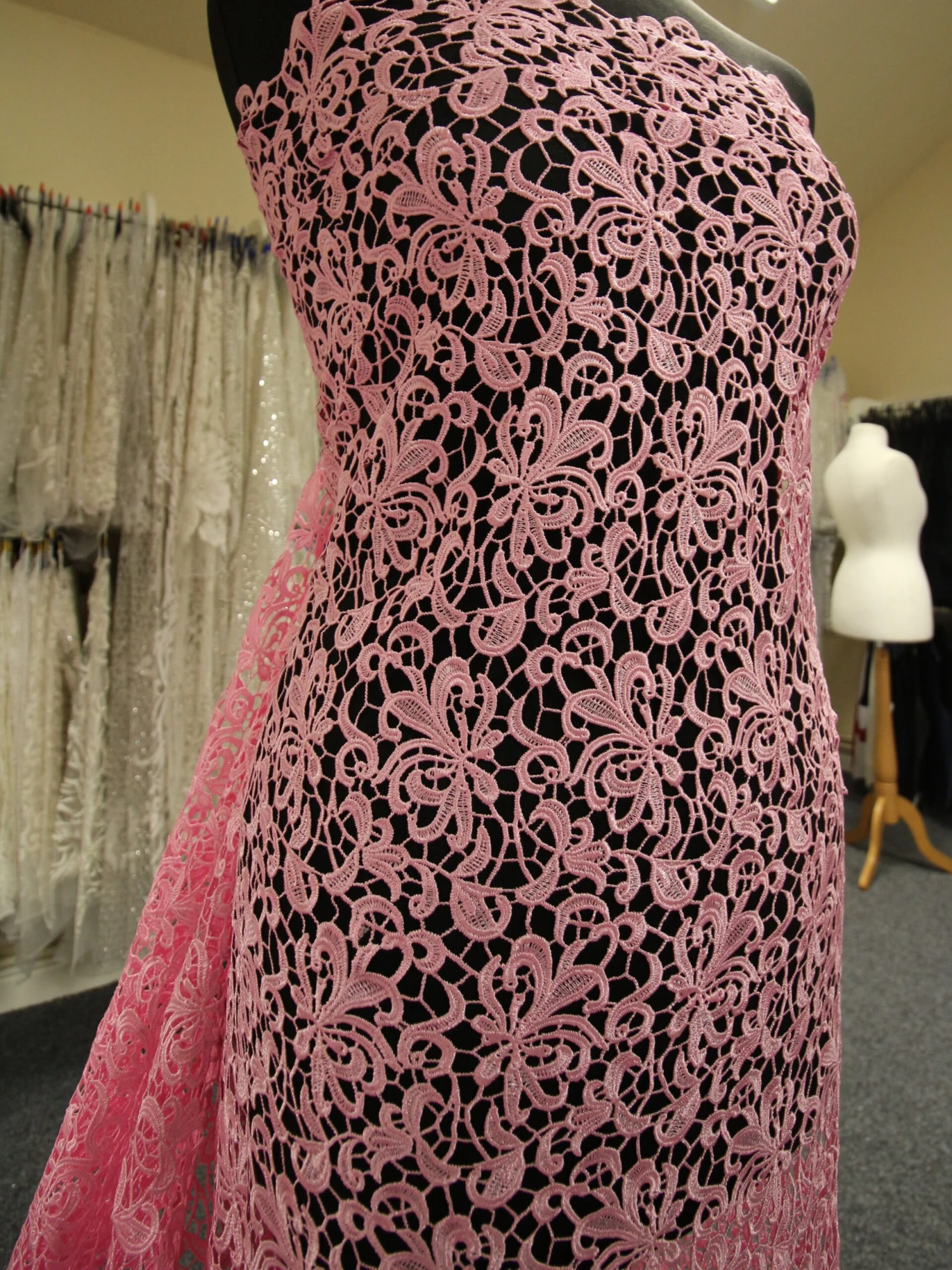 Pink Guipure Lace - Reese 5 Pink Guipure Lace - Reese - Image 5