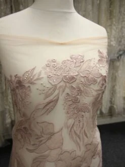 Pink Sequin Embroidery Lace - Tiana -Bridal Fabric Shop PinkLace Tiana 8a1c79de f03d 4c52 9221 446f1a4fa905