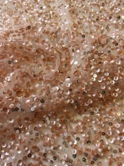 Pink Sequinned Lace - Steffi 11 Pink Sequinned Lace - Steffi -Bridal Fabric Shop PinksequinLace Steffi closeup