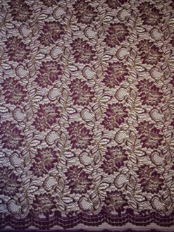 Purple Raschel Lace - Kris -Bridal Fabric Shop PurpleLace Kris