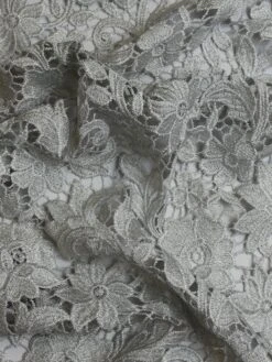 Silver Guipure Lace - Queenie -Bridal Fabric Shop QueenieSilver