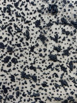 Navy Glitter Puff Lace - Razzle Dazzle 12 Navy Glitter Puff Lace - Razzle Dazzle -Bridal Fabric Shop RazzleDazzleNavy