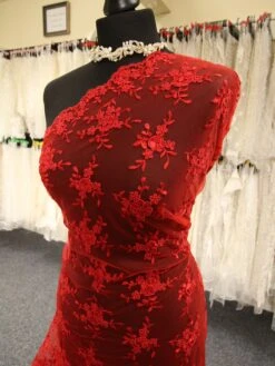 Red Corded Lace - Geraldine 10 Red Corded Lace - Geraldine -Bridal Fabric Shop RedCordedLace Geraldine a3413faf 7b46 486d 9bea 0e792e043808