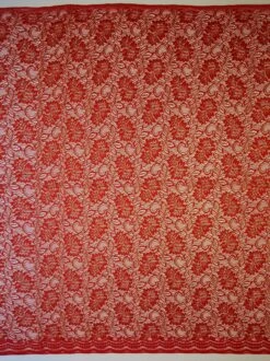 Red Raschel Lace - Kris -Bridal Fabric Shop RedLace Kris FullWidth
