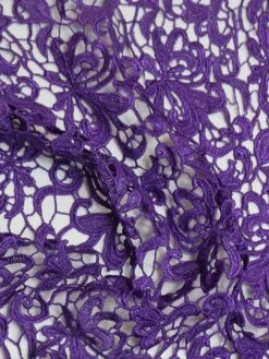 Purple Guipure Lace - Reese -Bridal Fabric Shop ReecePurple