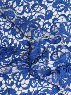 Royal Blue Guipure Lace - Reese -Bridal Fabric Shop ReeceRoyal