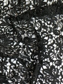 Black Guipure Lace - Reese -Bridal Fabric Shop ReeseBlack