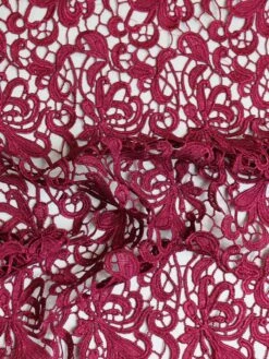 Magenta Guipure Lace - Reese -Bridal Fabric Shop ReeseMagenta