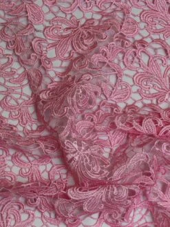 Pink Guipure Lace - Reese 11 Pink Guipure Lace - Reese -Bridal Fabric Shop ReesePink