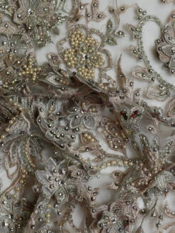 Blush Beaded Lace - Renata -Bridal Fabric Shop RenataBlush