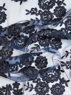 Navy Corded Lace - Riaz -Bridal Fabric Shop RiazNavy