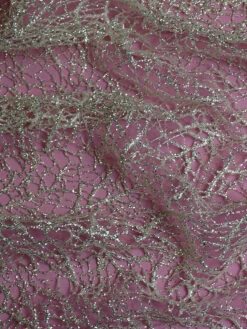 Silver Glitter Lace – River -Bridal Fabric Shop River
