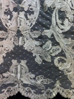 Champagne Embroidered Lace - Sandy 17 Champagne Embroidered Lace - Sandy -Bridal Fabric Shop Sandy 1