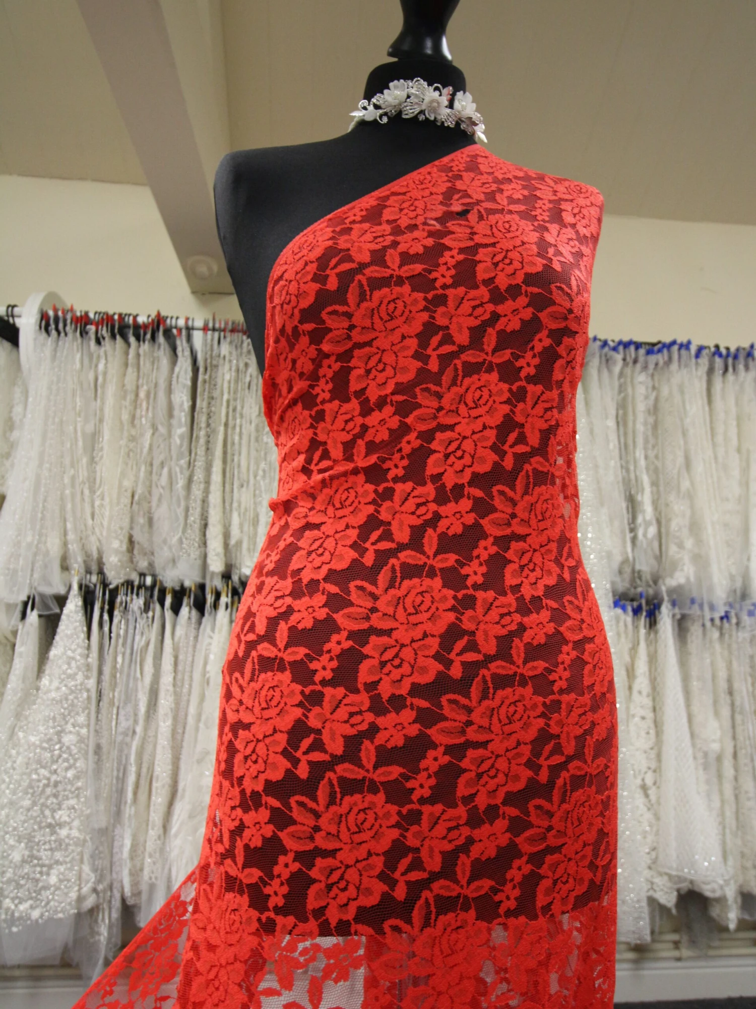 Scarlet Raschel Stretch Lace - Evie 3 Scarlet Raschel Stretch Lace - Evie - Image 3