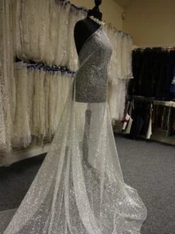 Silver Glitter Tulle - Lagertha 10 Silver Glitter Tulle - Lagertha -Bridal Fabric Shop SilverGlitterLace Lagertha 256ff98f 0526 427f 898b 9fcbdd4f65bb