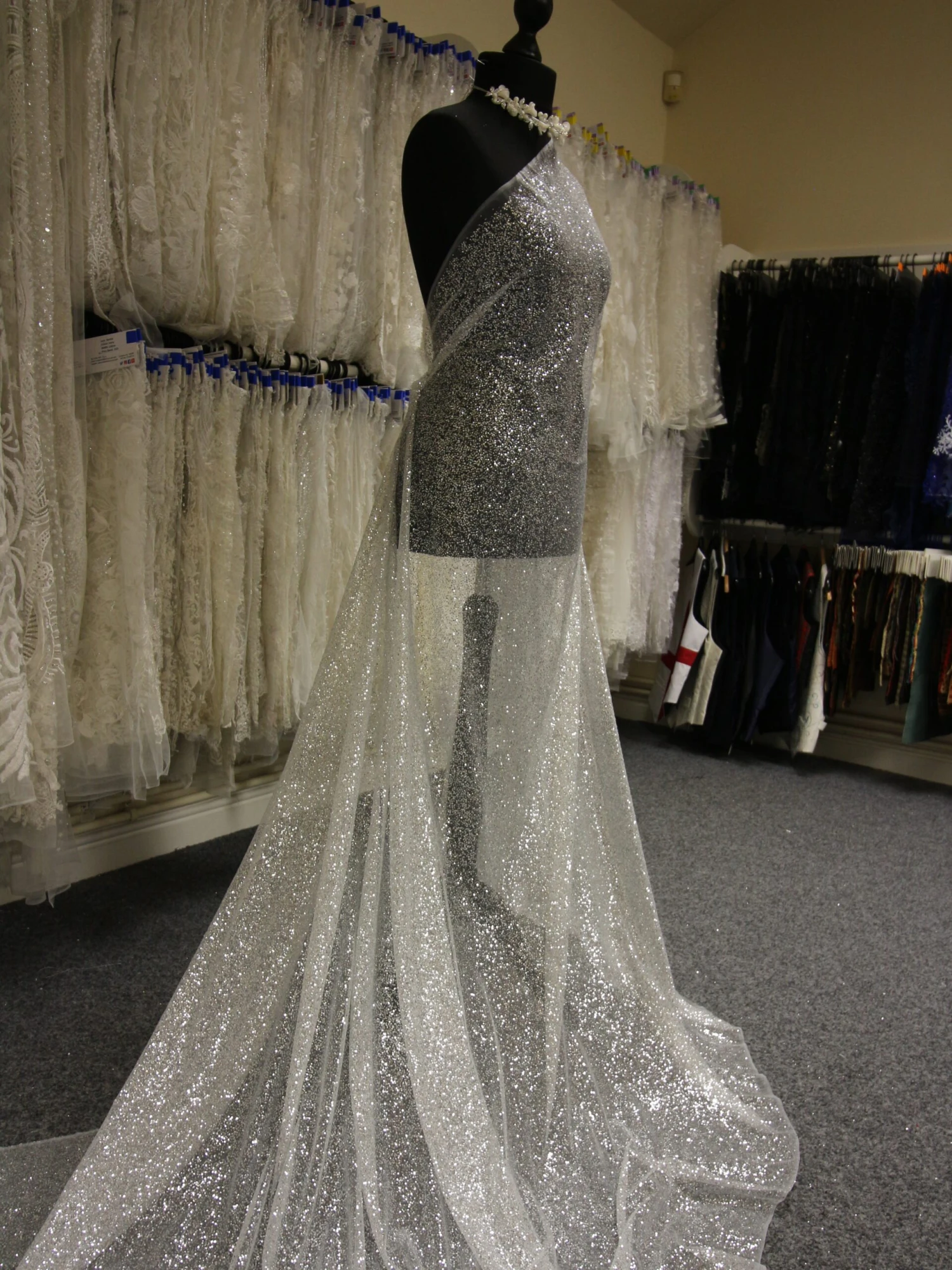 Silver Glitter Tulle - Lagertha 5 Silver Glitter Tulle - Lagertha - Image 5