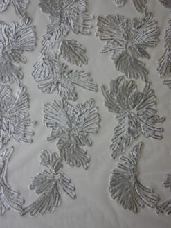 Silver Ribbon Lace - Bonnie -Bridal Fabric Shop SilverLace Bonnie