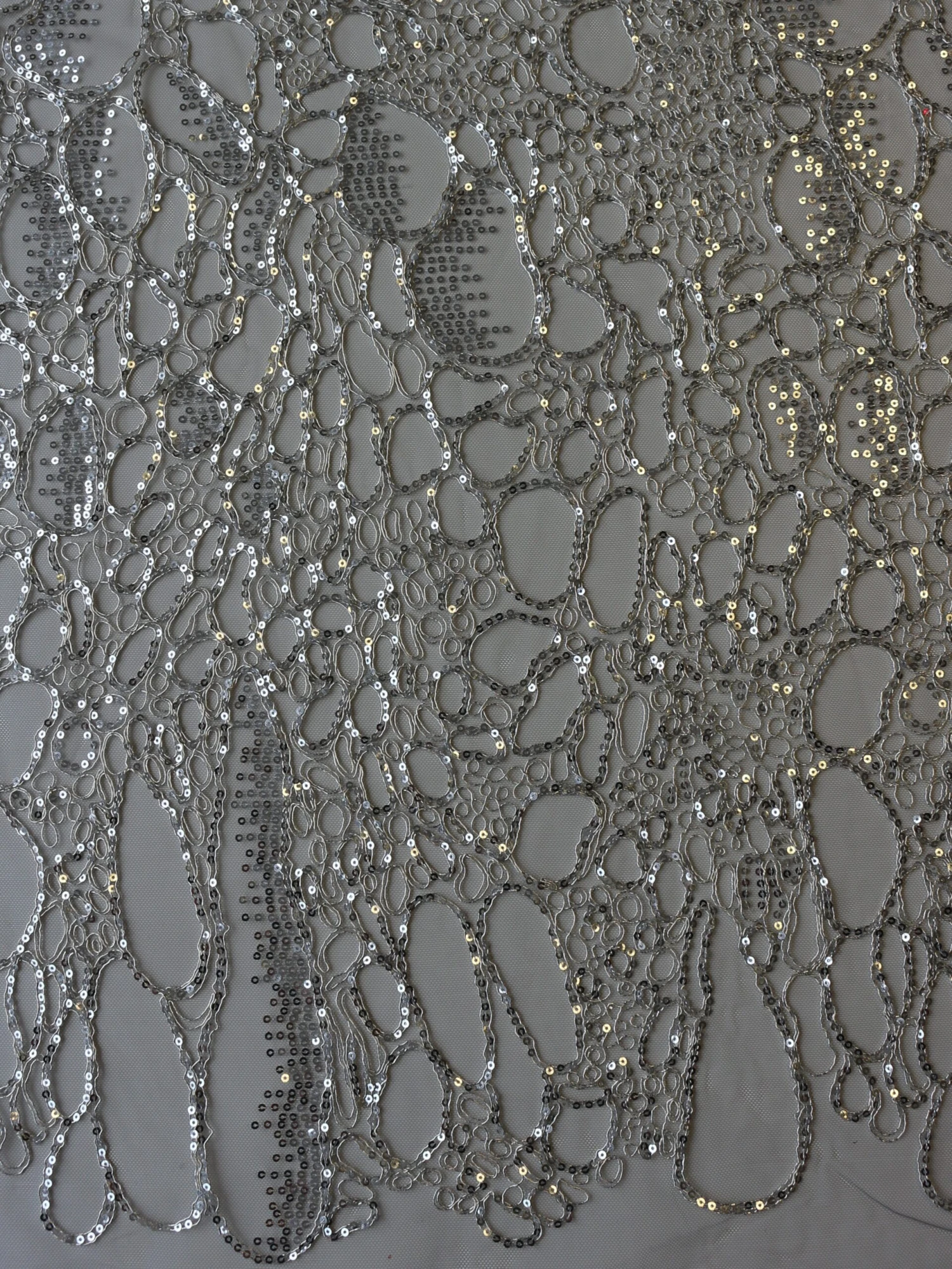 Silver Corded Lace - Raven 5 Silver Corded Lace - Raven - Image 5