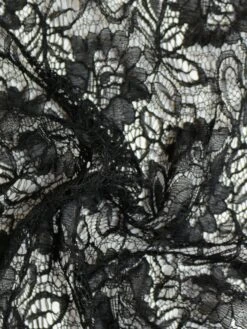 Black Corded Lace - Sinead 7 Black Corded Lace - Sinead -Bridal Fabric Shop SineadBlack