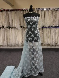 Sky Blue Corded Lace - Geraldine