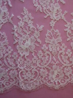 Soft White Chantilly Lace - Natasha -Bridal Fabric Shop SoftWhiteFloralChantillyLace Natasha