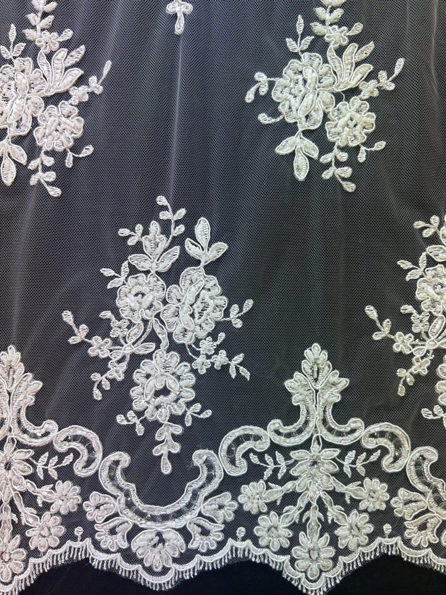 White Beaded Lace - Sophia 8 White Beaded Lace - Sophia - Image 8